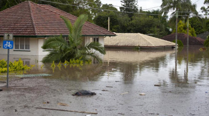 flooded home